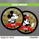 Mickey & Minnie Mouse Vintage Birthday Favor Tags